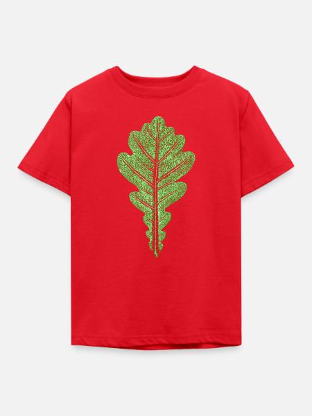 Eichenblatt / Blatt der Eiche - Botanisch - Kinder T-Shirt - Rot
