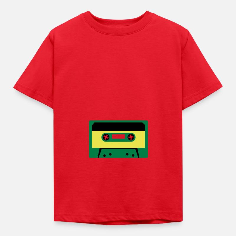 Audio cassette - Kids' T-Shirt - red