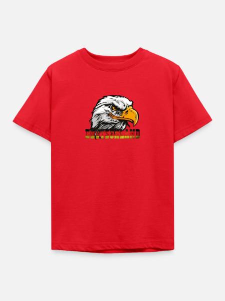 Deutschland mit Adler - Kinder T-Shirt - Rot