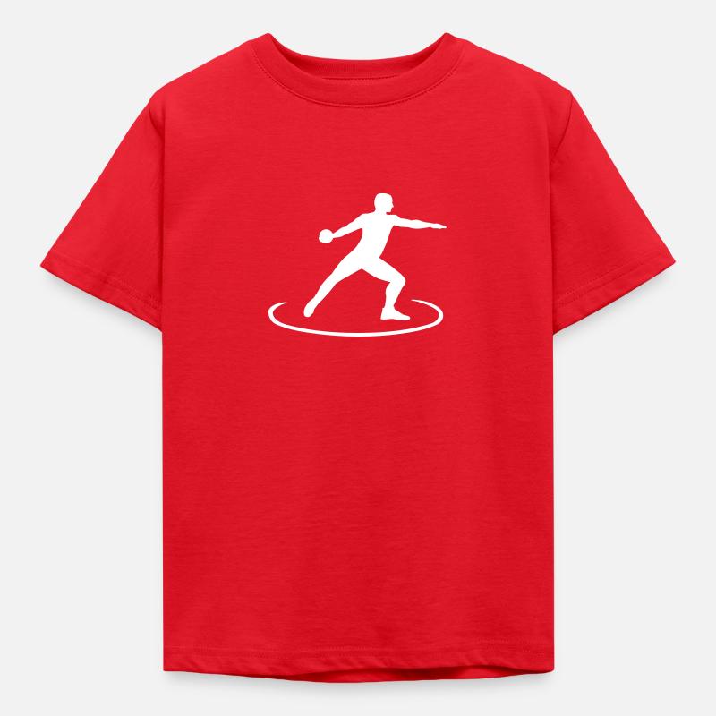Discus throw - Kids' T-Shirt - red