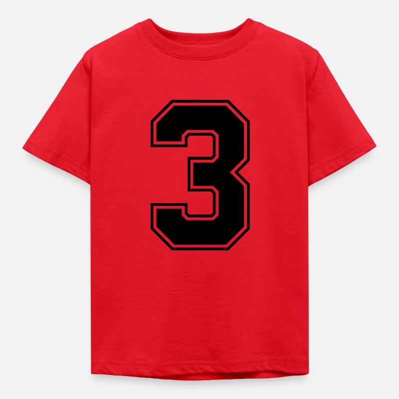 3 - Kids' T-Shirt - red