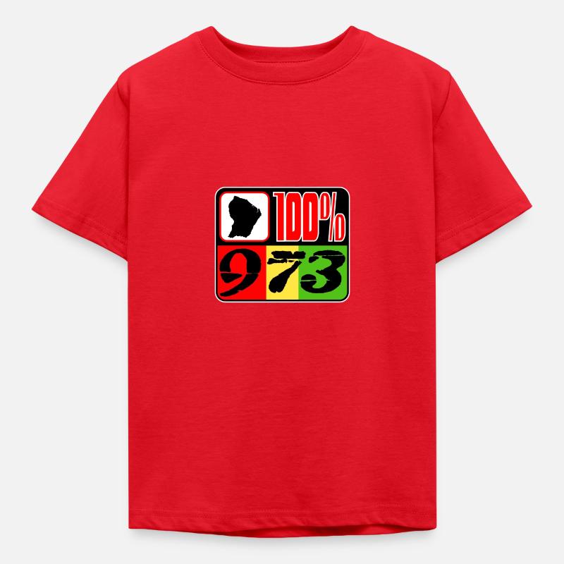 100% 973 Guyane - T-shirt Enfant - rouge