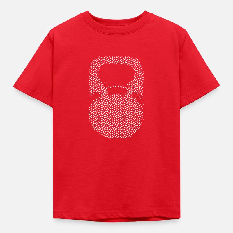 Kettlebell Dots white - T-shirt Enfant - rouge