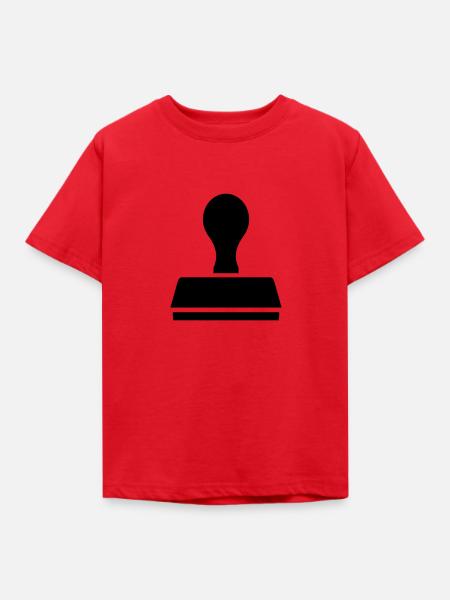 Stempel - Kinder T-Shirt - Rot