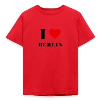 I Love Berlin - Kinder T-Shirt - Rot - Vorne - AI Model Kid Male (0cm)