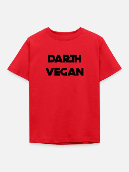 Vegan Designs - Darth Vegan - Kinder T-Shirt - Rot