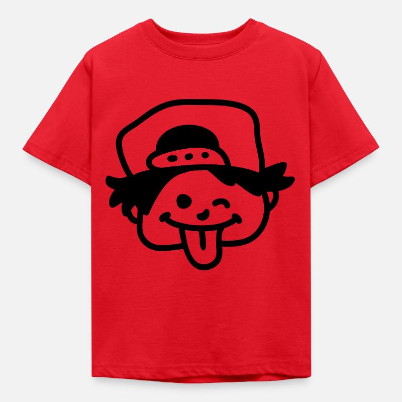 Frecher Junge - line - Kinder T-Shirt - Rot