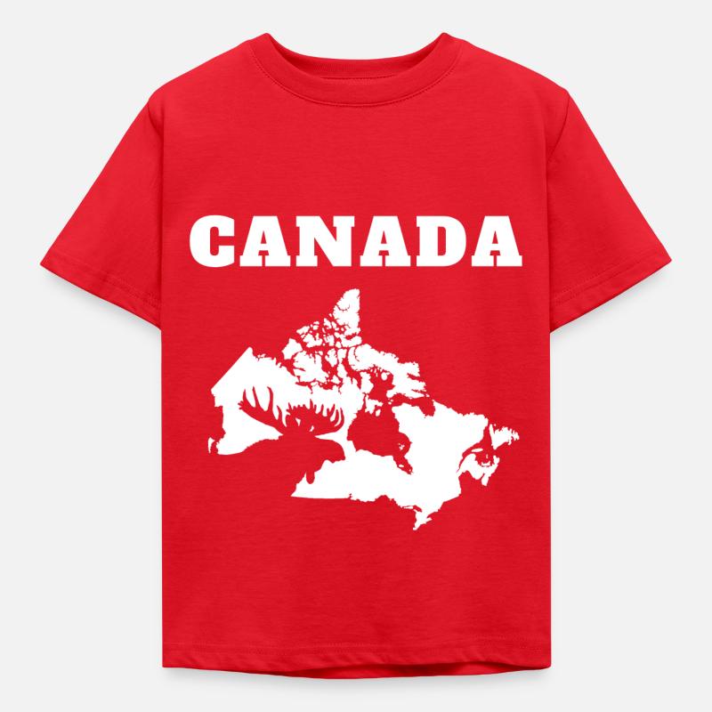Formule Canada Moose Moose - T-shirt Enfant - rouge