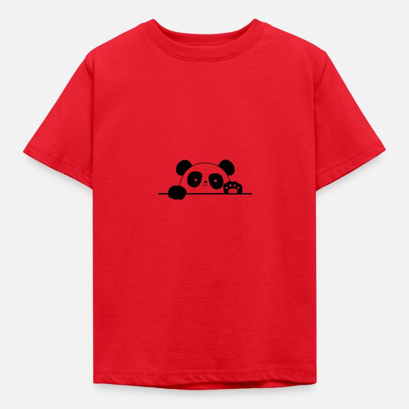 panda 001 - Kinder T-Shirt - Rot