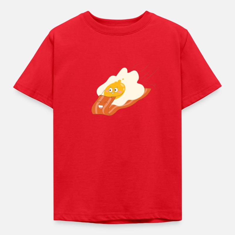 oeuf et bacon volent - T-shirt Enfant - rouge