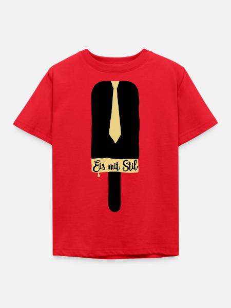 Eis mit Stil - Kinder T-Shirt - Rot