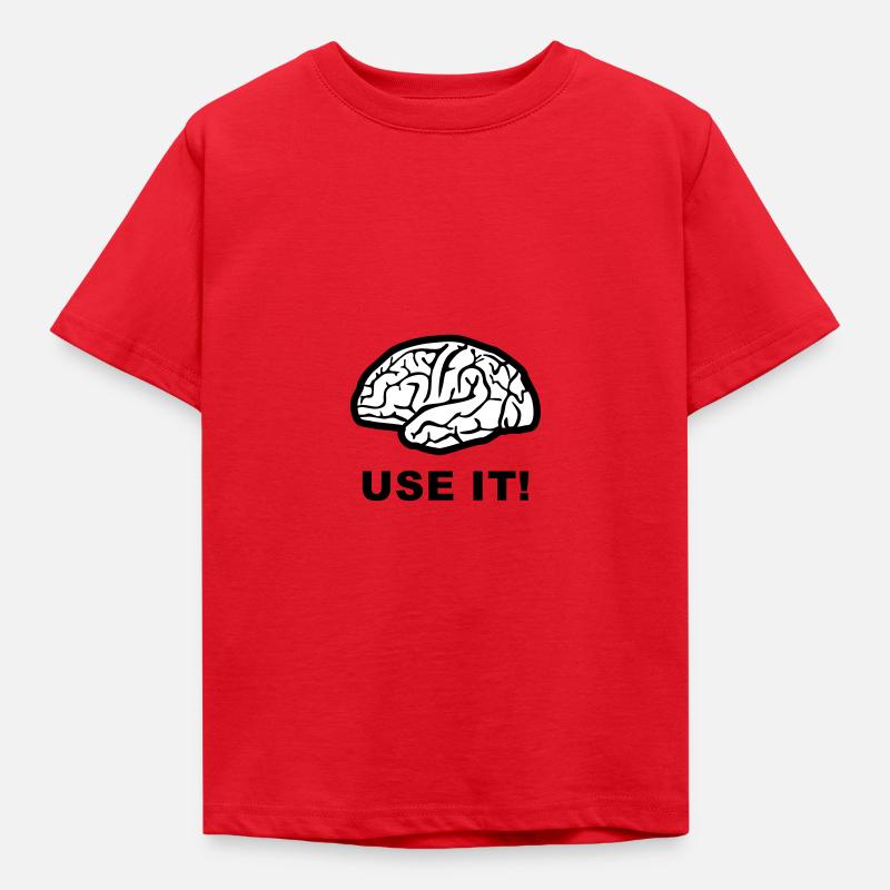 Gehirn - Use it! - Kinder T-Shirt - Rot