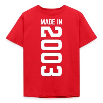 Baujahr 2003 - Kinder T-Shirt - Rot - Vorne - AI Model Kid Male (0cm)