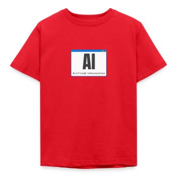 AI Artificial information Künstliche Intelligenz - Kinder T-Shirt - Rot - Vorne - AI Model Kid Male (0cm)