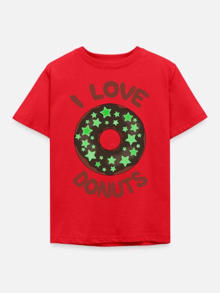 Donut stars - Kinder T-Shirt - Rot