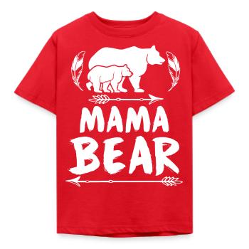 Mama Bear - Mama Bear - Kids' T-Shirt - red - Front - AI Model Kid Male (0cm)