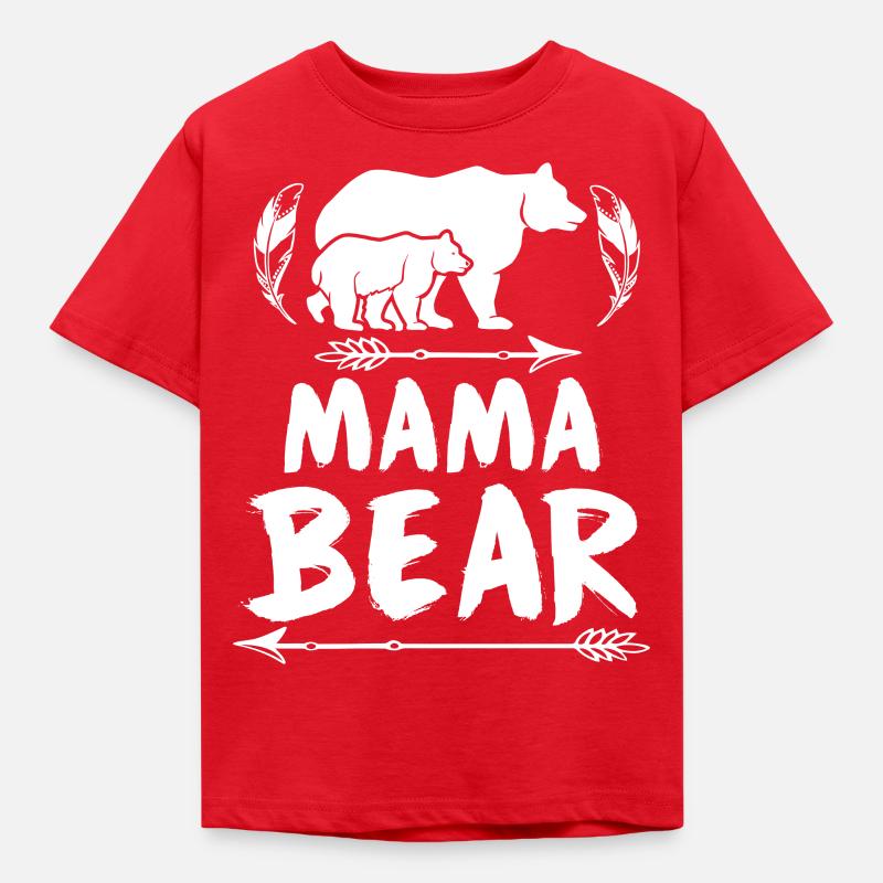 Mama Bear - Mama Bear - T-shirt Enfant - rouge
