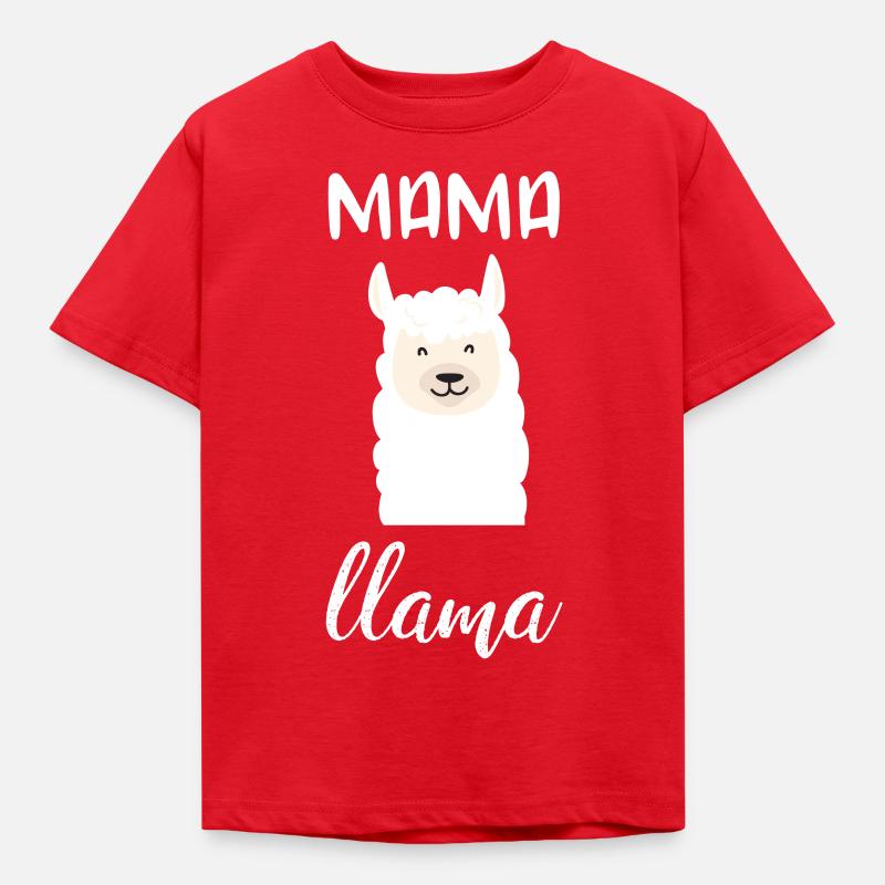 Mama Llama - Kinder T-Shirt - Rot