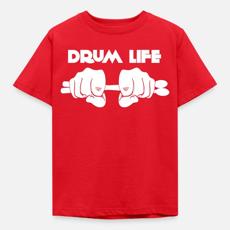 Drummer - Drummer - Drumsticks - Gift - Kids' T-Shirt - red