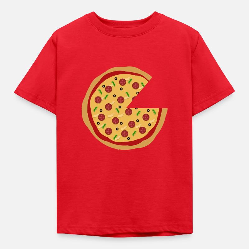 Design de couple de pizza manquant - T-shirt Enfant - rouge