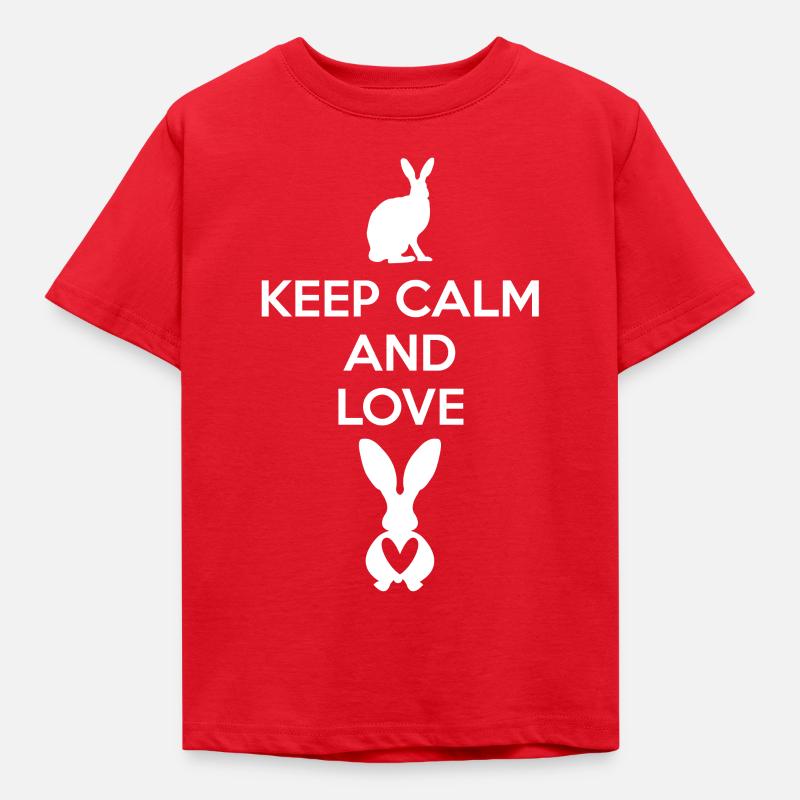 Lapin - Lapin - Lapin Propriétaire - Keep Calm - T-shirt Enfant - rouge