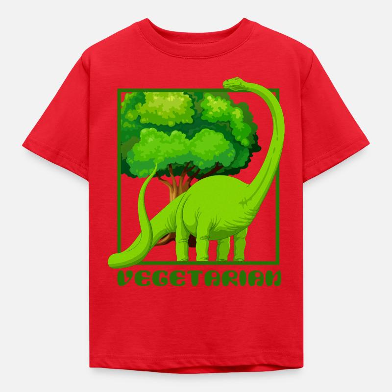 Dinosaurier Brachiosaurus - Kinder T-Shirt - Rot
