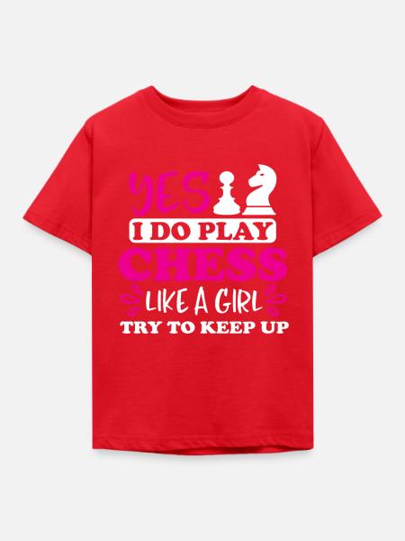 Schach - Kinder T-Shirt - Rot