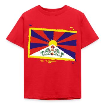 Drapeau tibétain - T-shirt Enfant - rouge - Devant - AI Model Kid Male (0cm)