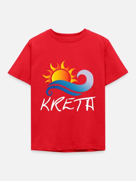 Kreta - Kinder T-Shirt - Rot