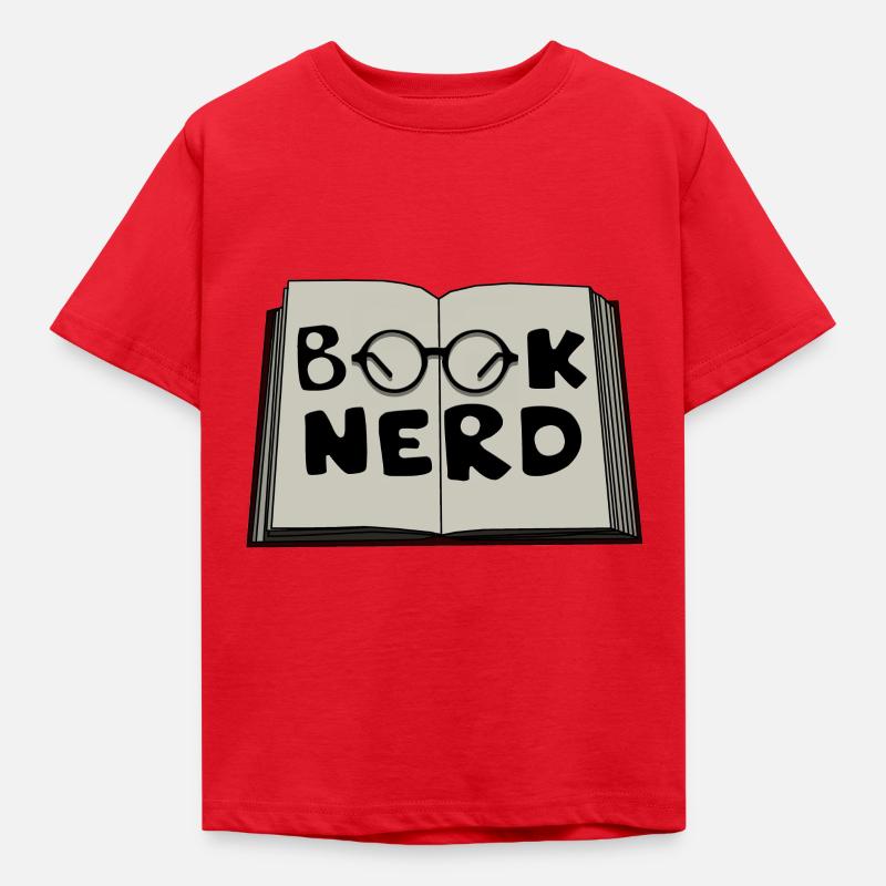 Book Nerd - T-shirt Enfant - rouge