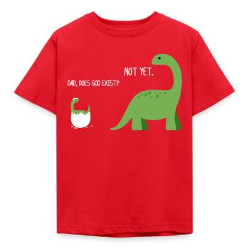 Dinosaure - Athéisme Athéisme Dieu Cadeau - T-shirt Enfant - rouge - Devant - AI Model Kid Male (0cm)