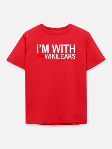 Ich bin mit wikileaks - Kinder T-Shirt - Rot