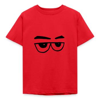 yeux drôles / ennuyés - T-shirt Enfant - rouge - Devant - AI Model Kid Male (0cm)