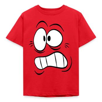 Comic Gesicht - Kinder T-Shirt - Rot - Vorne - AI Model Kid Male (0cm)