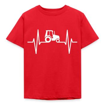 Landwirtschaft heartbeat - Kinder T-Shirt - Rot - Vorne - AI Model Kid Male (0cm)