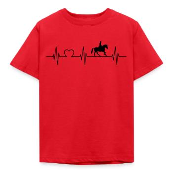 Chemise ECG pour amoureux des chevaux Rider Pulse Rider - T-shirt Enfant - rouge - Devant - AI Model Kid Male (0cm)