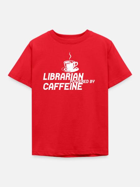 Librarian Caffeine - Kinder T-Shirt - Rot