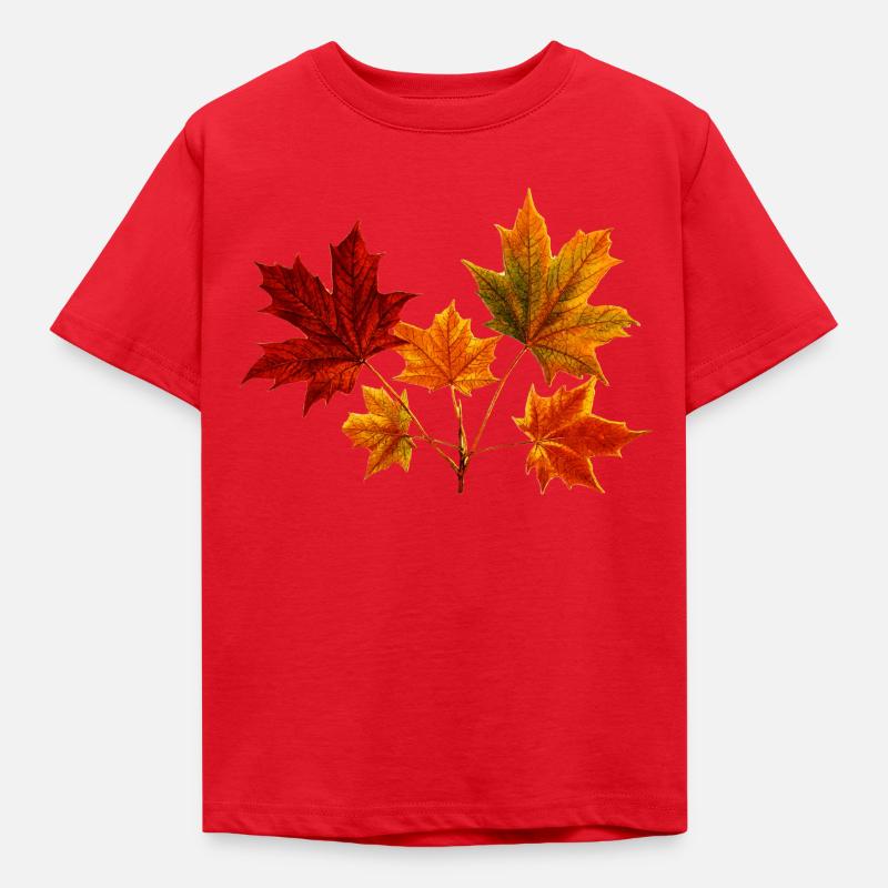 Maple Maple Leaf Maple Leaves - Kids' T-Shirt - red