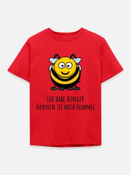 Ich habe Hunger, nennen Sie mich Hummel - Kinder T-Shirt - Rot
