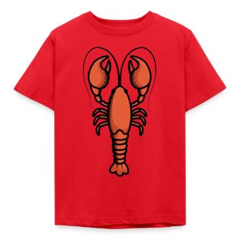 Hummer Meeresfruechte Fisch Motiv - Kinder T-Shirt - Rot - Vorne - AI Model Kid Male (0cm)
