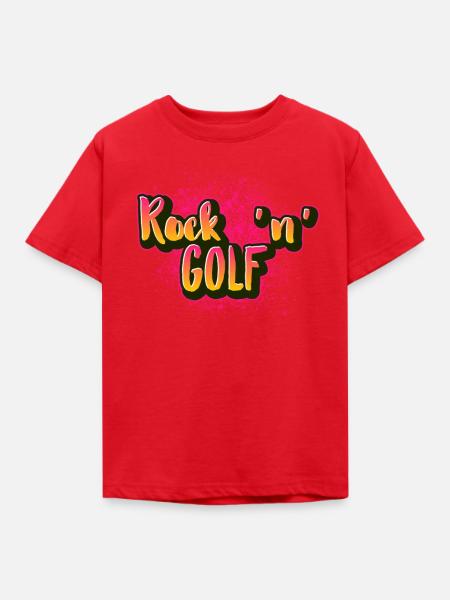 Rock n Golf - Kinder T-Shirt - Rot