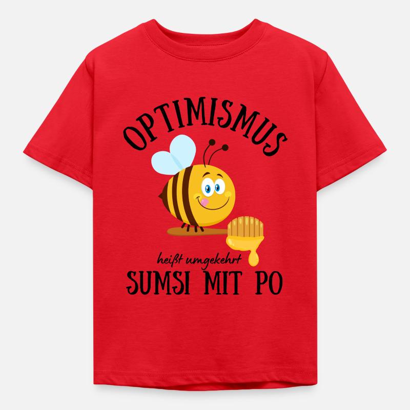 OPTIMISMUS SUMSI MIT PO - Kinder T-Shirt - Rot