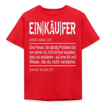 Einkäufer Purchaser - Kinder T-Shirt - Rot - Vorne - AI Model Kid Male (0cm)