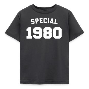 Funny Birthday Special 1980 - Kids' T-Shirt - dark grey - Front - AI Model Kid Female (0cm)