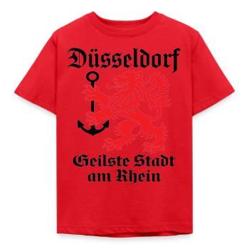 Dusseldorf Coolest city on the Rhine - Kids' T-Shirt - red - Front - AI Model Kid Male (0cm)