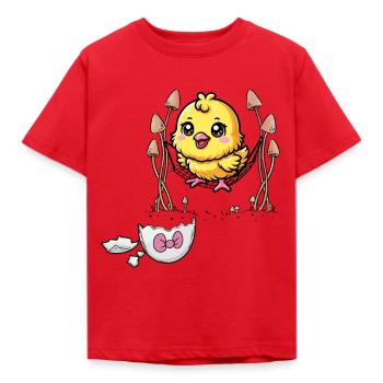 Poussin Pâques Enfants Enfant Coquille d’oeuf Bébé Poulet - T-shirt Enfant - rouge - Devant - AI Model Kid Male (0cm)