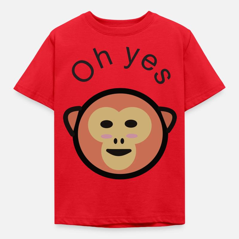 Happy Monkey - Kinder T-Shirt - Rot