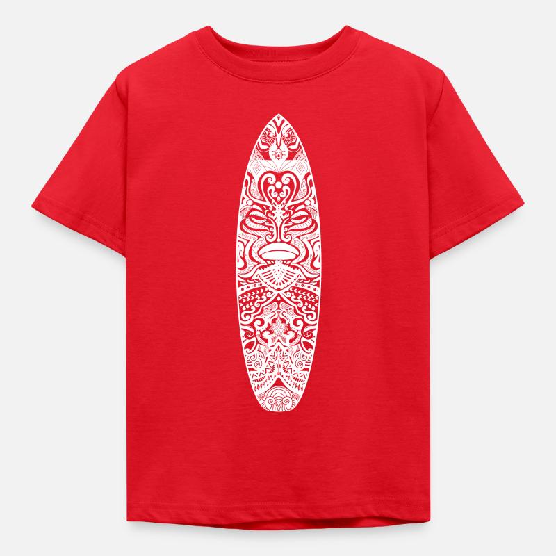 Maori Surf (version blanche) - T-shirt Enfant - rouge