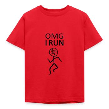 Omg, ich laufe - laufen, läufer - Kinder T-Shirt - Rot - Vorne - AI Model Kid Male (0cm)