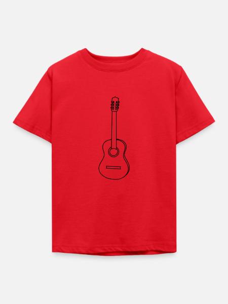 Gitarre - Kinder T-Shirt - Rot
